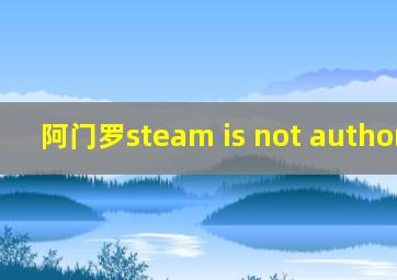 阿门罗steam is not authorized